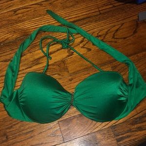 Emerald green strapless bathing suit top!